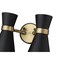 Z-Lite Soriano 2 Light Wall Sconce, Matte Black & Heritage Brass 728-2S-MB-HBR - alternate 2